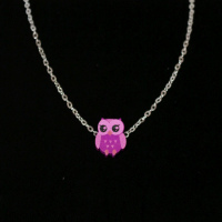 Kette Eule pink